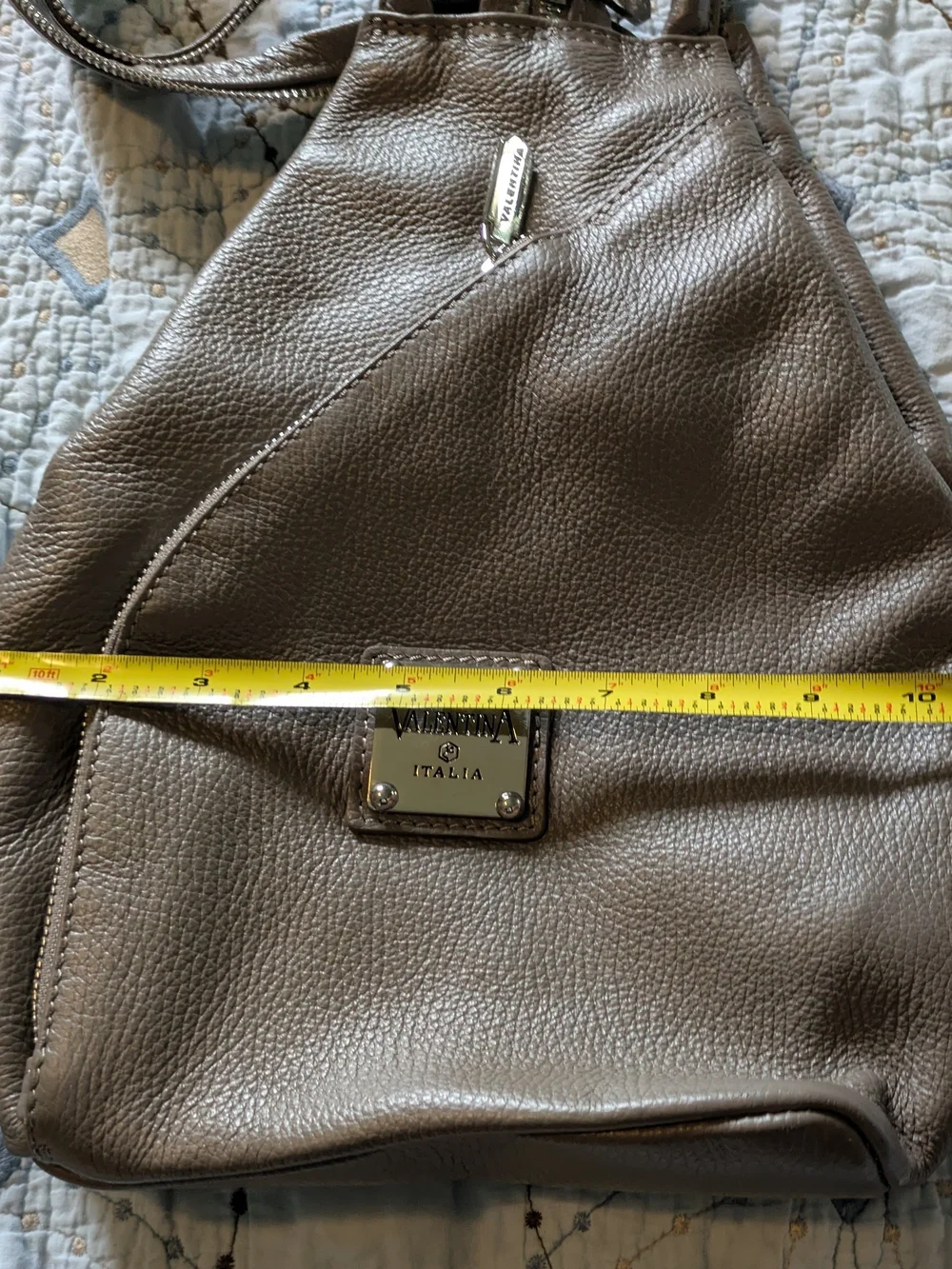 Valentina Leather Backpack In Gray. Very Good Condition.
